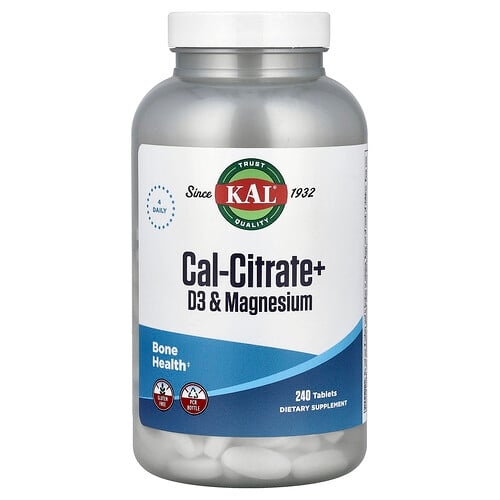 KAL, Cal-Citrate+, D3 및 마그네슘, 240정 상세 이미지