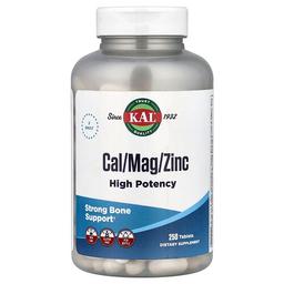 KAL, Cal/Mag/아연, 고효능, 250정
