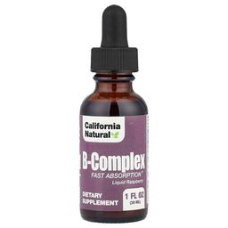 캘리포니아 네츄럴 California Natural, B-복합체, 라즈베리, 30ml(1oz)
