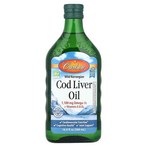 칼슨 Carlson, 노르웨이산 대구 간유, 500 ml(16.9 fl oz) 상품 이미지