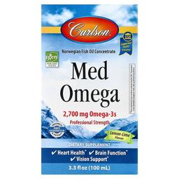 칼슨 Carlson, Med Omega, 레몬-라임 맛, 100ml(3.3fl oz)