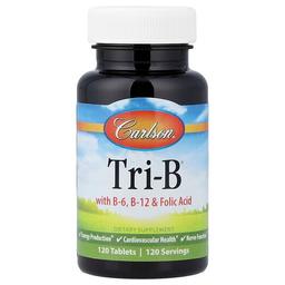 칼슨 Carlson, Tri-B®, B-6, B-12 및 엽산 함유, 120정