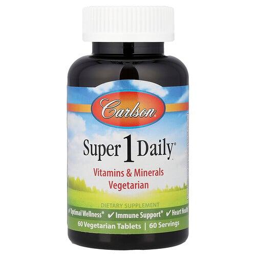 칼슨 Carlson, Super 1 Daily®, 베지 정제 60정 상품 이미지