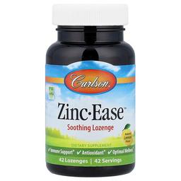칼슨 Carlson, Zinc-Ease™ 진정 사탕 정제, 천연 레몬 맛, 사탕 정제 42정