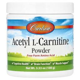 칼슨 Carlson, 아세틸 L-카르니틴 분말, 100g(3.53oz)