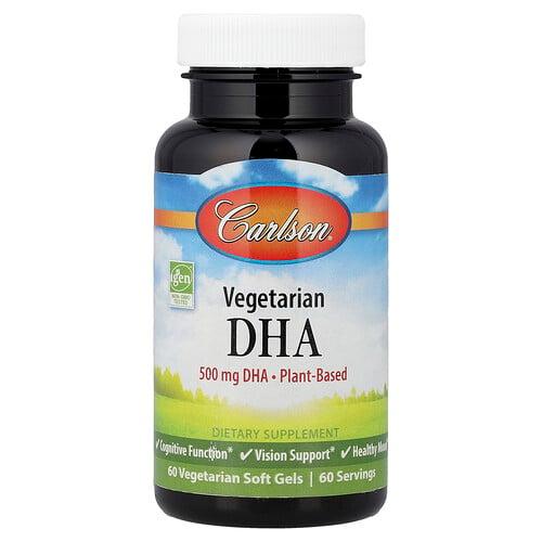 칼슨 Carlson, 식물성 DHA, 500mg, 베지 소프트젤 60정 상품 이미지