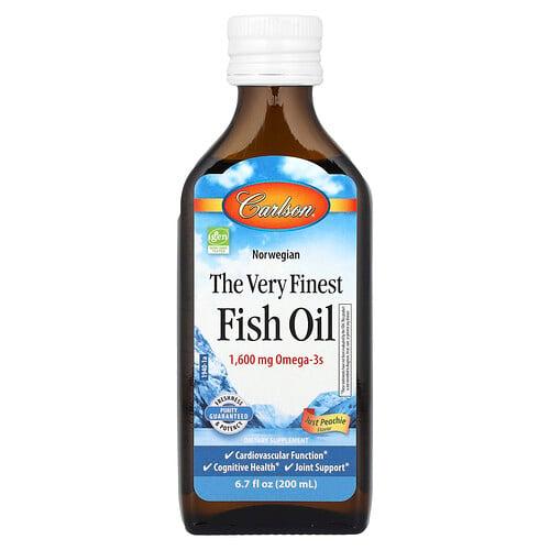 칼슨 Carlson, 노르웨이산, 최고급 피쉬 오일, Just Peachie, 200ml(6.7fl oz) 상품 이미지