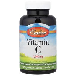 칼슨 Carlson, 비타민C, 1,000mg, 베지 정제 100정