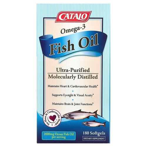 카탈로 CATALO, 오메가3 피쉬 오일, 소프트젤 180정(1회 제공량당 1,000mg) 상품 이미지