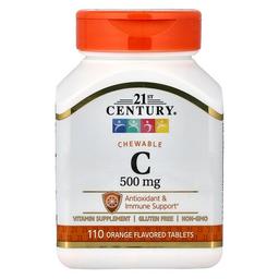 21 센츄리 21st Century, 츄어블 비타민C, 오렌지, 500mg, 110정