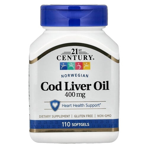 21 센츄리 21st Century, 노르웨이산 대구 간유, 400mg, 소프트젤 110정 상세 이미지