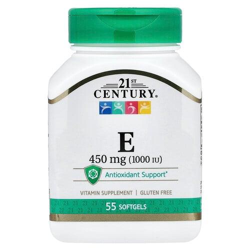 21 센츄리 21st Century, 비타민E, 450mg(1,000IU), 소프트젤 55정 상품 이미지