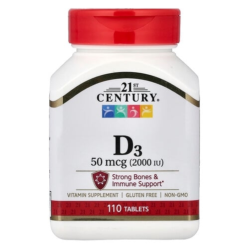 21 센츄리 21st Century, 비타민D3, 50mcg(2,000IU), 110정 상세 이미지