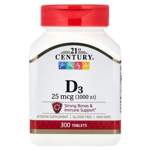 21 센츄리 21st Century, 비타민D3, 25mcg(1,000IU), 300정 상세 이미지