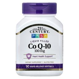21 센츄리 21st Century, 액상 CoQ-10, 100mg, 빠른 방출 소프트젤 90정