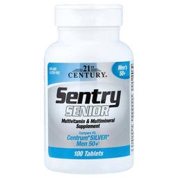 21 센츄리 21st Century, Sentry 시니어, 50세 이상 남성용, 종합비타민 및 종합미네랄 보충제, 100정