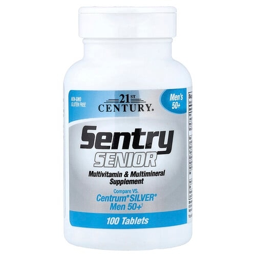 21 센츄리 21st Century, Sentry 시니어, 50세 이상 남성용, 종합비타민 및 종합미네랄 보충제, 100정 상세 이미지