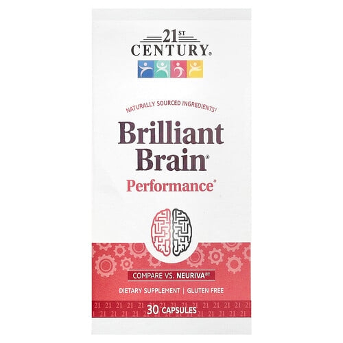 21 센츄리 21st Century, Brilliant Brain 뇌 기능 증진 보충제, 캡슐 30정 상세 이미지