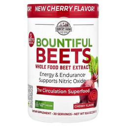 Country Farms, Bountiful Beets, 천연 사탕무 추출물, 체리 맛, 300g(10.6oz)