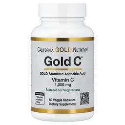 캘리포니아 골드 뉴트리션 California Gold Nutrition, Gold C®, USP 등급 비타민C, 1,000mg, 베지 캡슐 60정