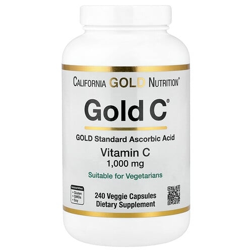 캘리포니아 골드 뉴트리션 California Gold Nutrition, Gold C®, USP 등급 비타민C, 1,000mg, 베지 캡슐 240정 상세 이미지