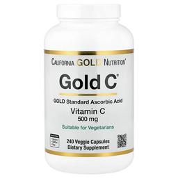 캘리포니아 골드 뉴트리션 California Gold Nutrition, Gold C®, USP 등급 Vitamin C, 500mg, 베지 캡슐 240정
