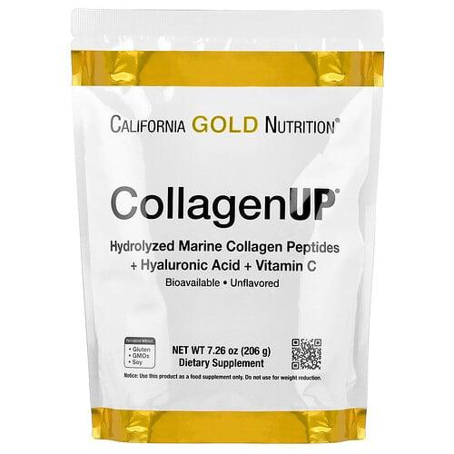 캘리포니아 골드 뉴트리션 California Gold Nutrition, CollagenUP®, 가수분해 해양 콜라겐 펩타이드, 히알루론산 및 비타민C 함유, 무맛, 206g(7.26oz) 상품 이미지