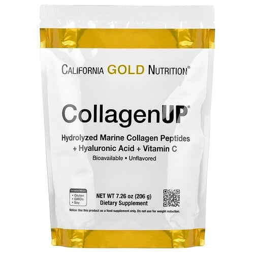 캘리포니아 골드 뉴트리션 California Gold Nutrition, CollagenUP®, 가수분해 해양 콜라겐 펩타이드, 히알루론산 및 비타민C 함유, 무맛, 206g(7.26oz) 상세 이미지