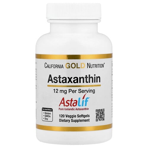 캘리포니아 골드 뉴트리션 California Gold Nutrition, 아스타잔틴, Astalif® 순수 아이슬란드, 12mg, 베지 소프트젤 120정 상세 이미지