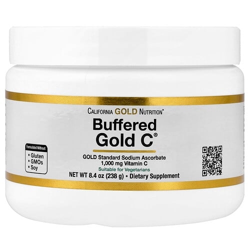 캘리포니아 골드 뉴트리션 California Gold Nutrition, Buffered Gold C®, 비산성 비타민C 분말, 아스코르브산 나트륨, 238g(8.4oz) 상세 이미지