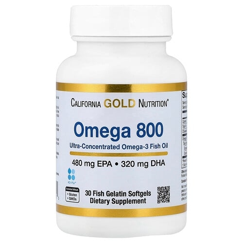 캘리포니아 골드 뉴트리션 California Gold Nutrition, Omega 800 초고농축 오메가3 피쉬 오일, kd-pur® 트리글리세리드 형태, 피쉬 젤라틴 소프트젤 30정(소프트젤당 1,000mg) 상세 이미지