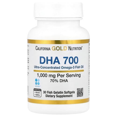 캘리포니아 골드 뉴트리션 California Gold Nutrition, DHA 700 피쉬 오일, 고농축, 1,000mg, 피쉬 젤라틴 소프트젤 30정 상세 이미지