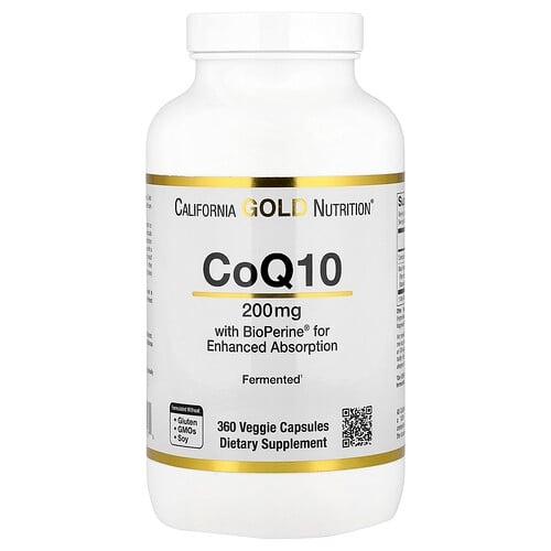 캘리포니아 골드 뉴트리션 California Gold Nutrition, CoQ10, BioPerine® 흑후추추출물 함유 360mg, 베지 캡슐 360정 상세 이미지