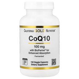 캘리포니아 골드 뉴트리션 California Gold Nutrition, CoQ10, Bioperine® 흑후추추출물 함유 유비퀴논 USP, 생체이용률 향상, 150mg, 베지 캡슐 150정