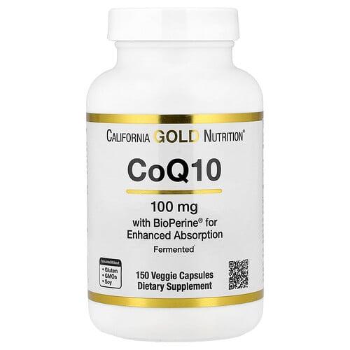 캘리포니아 골드 뉴트리션 California Gold Nutrition, CoQ10, Bioperine® 흑후추추출물 함유 유비퀴논 USP, 생체이용률 향상, 150mg, 베지 캡슐 150정 상품 이미지