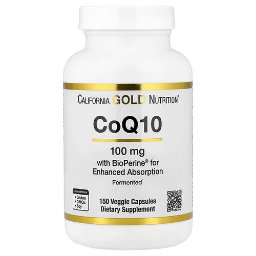 캘리포니아 골드 뉴트리션 California Gold Nutrition, CoQ10, Bioperine® 흑후추추출물 함유 유비퀴논 USP, 생체이용률 향상, 150mg, 베지 캡슐 150정 상세 이미지