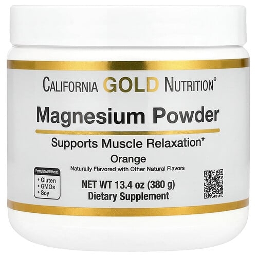 캘리포니아 골드 뉴트리션 California Gold Nutrition, 마그네슘 분말 음료, 오렌지, 380g(13.4oz) 상세 이미지