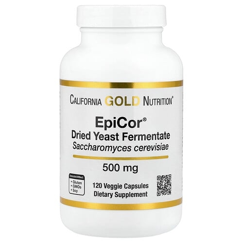 캘리포니아 골드 뉴트리션 California Gold Nutrition, EpiCor®, 건조 효모 발효물, 500mg, 베지 캡슐 120정 상세 이미지
