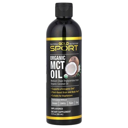 캘리포니아 골드 뉴트리션 California Gold Nutrition, 스포츠, 유기농 MCT 오일, 무맛, 355ml(12fl oz) 상품 이미지