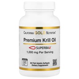 캘리포니아 골드 뉴트리션 California Gold Nutrition, Superba2™ 함유 프리미엄 크릴 오일, 1,000mg, 소프트젤 60정