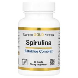캘리포니아 골드 뉴트리션 California Gold Nutrition, 스피룰리나, 유기농 아스타블루 복합체 혼합물물, 60정