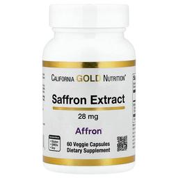 캘리포니아 골드 뉴트리션 California Gold Nutrition, Affron® 함유 사프란 추출물, 28mg, 베지 캡슐 60정