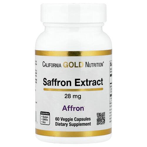 캘리포니아 골드 뉴트리션 California Gold Nutrition, Affron® 함유 사프란 추출물, 28mg, 베지 캡슐 60정 상품 이미지