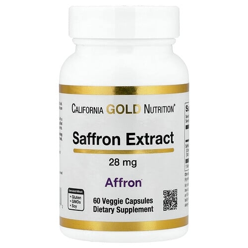 캘리포니아 골드 뉴트리션 California Gold Nutrition, Affron® 함유 사프란 추출물, 28mg, 베지 캡슐 60정 상세 이미지
