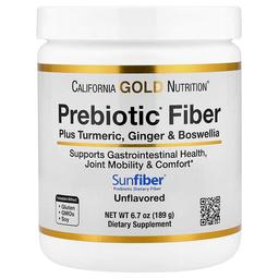 캘리포니아 골드 뉴트리션 California Gold Nutrition, 프리바이오틱 섬유소 + 강황 추출물, 유기농 생강 추출물, 보스웰리아 추출물, 189g(6.7oz)