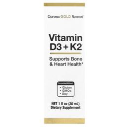 캘리포니아 골드 뉴트리션 California Gold Nutrition, 비타민D3 및 K2(MK4 형태), 25mcg(1,000IU), 30ml(1fl oz)