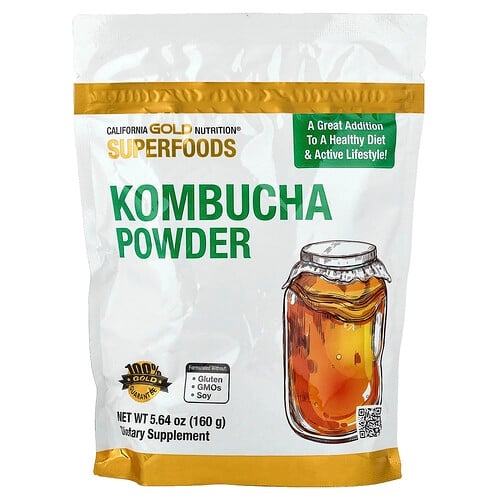 캘리포니아 골드 뉴트리션 California Gold Nutrition, 슈퍼 푸드, 콤부차 분말, 무맛, 160g(5.64oz) 상세 이미지