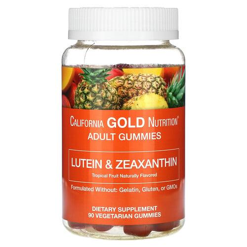 캘리포니아 골드 뉴트리션 California Gold Nutrition, 루테인 & 제아잔틴 구미젤리, 트로피컬 과일맛, 식물성 구미젤리 90개 상품 이미지