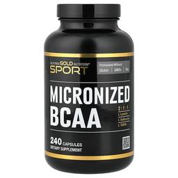캘리포니아 골드 뉴트리션 California Gold Nutrition, 스포츠, 미분화 BCAA, 분지사슬아미노산, 캡슐 240정