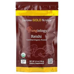 캘리포니아 골드 뉴트리션 California Gold Nutrition, Fungiology®, 유기농 인증 영지버섯 분말, 120g(4.2oz)